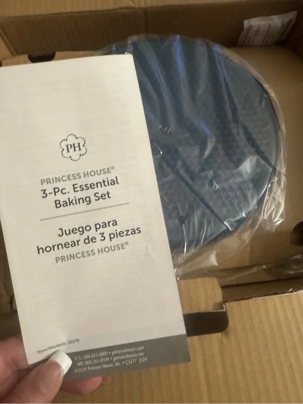 Princess House Blue and Black Bakeware Set - Round, Sheet & Muffin Pan